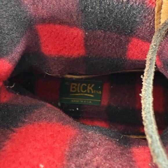 Bick Moose Ankle Boots Women's 9 Brown Leather Lace-Up Mid Top Round Toe - Picture 10 of 11